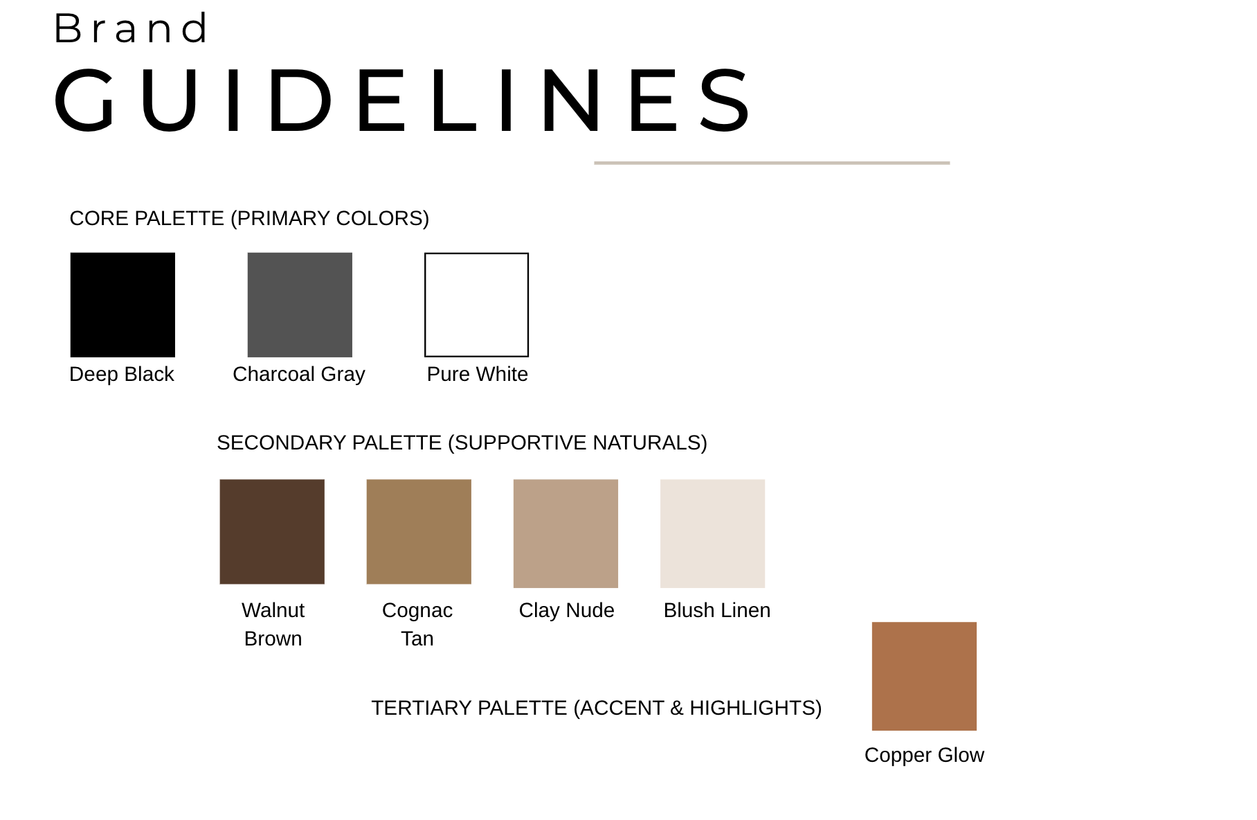 RECET brand guidelines showing logo, typography, and color palette